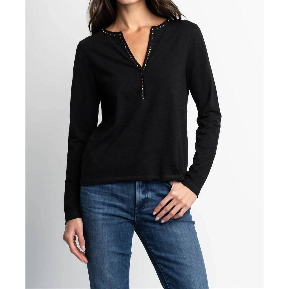 NEW LISA TODD xo long sleeve tee in black